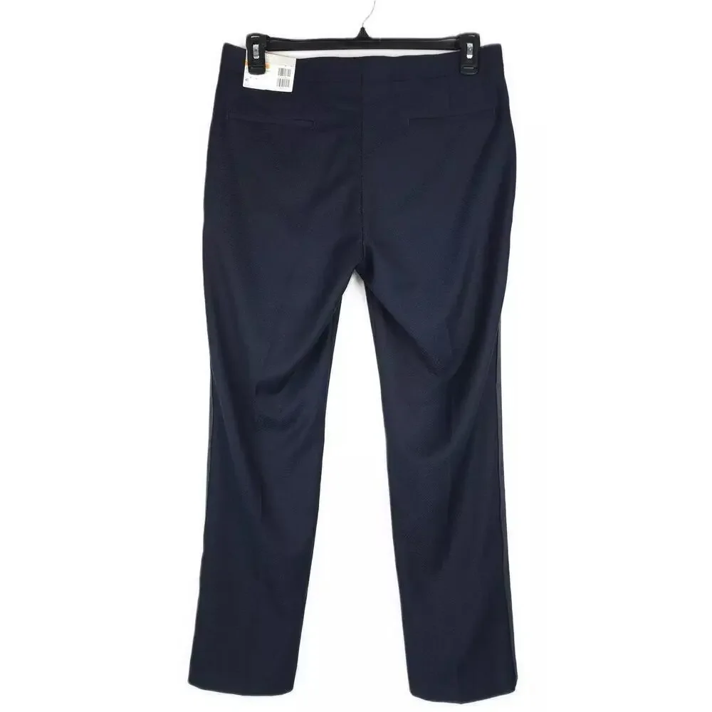 Alfani Mens Slim Fit 2 Piece Tuxedo Suit 36R 30x30 Navy Stretch Diamond Grid NWT